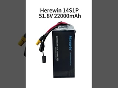 Aquí hay una batería de 22000mAh 14S 51.8V 25C LiPo para UAV