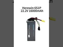 Aquí hay 6S1P 16000mAh 22.2V 25C Lipo Drone Battery Pack para drones