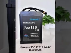 Herewin 12S 44.4V 22000mAh Lipo Drone Batería 25C Soft Pack