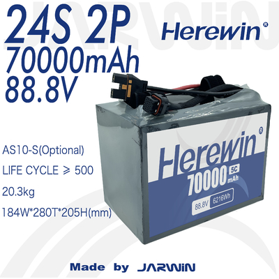 comprar 24S2P 88.8V 70000mAh Soft Pack Batería para el puerto de comunicación RS485 de Herewin Fabricación en línea