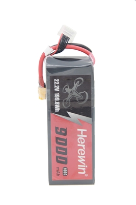 Herewin 6S Lipo Soft Case Fpv Batería 9000mAh 100C Pack para RC