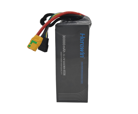 22.2V 6S1P Bolso Blanda Uav Batería 30000 MAh 77 * 107 * 227mm
