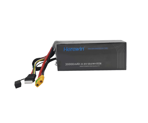 Aquí hay 30000mAh UAV LiHv Bolso de celdas de batería Pack 6S1P 22.8V
