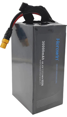 Mapeo y topografía 12S 30000mAh 25C 44.4V LiHv Drone Batería Soft Pack