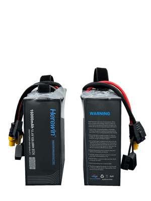 Batería para drones Herewin 14S1P 51.8V 16000mAh 25C Soft Pack Batería para drones LiPo