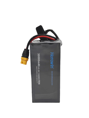 12S 45.6V 30000mAh LiHv Soft Pack UAV Batería 25C Herewin Batería