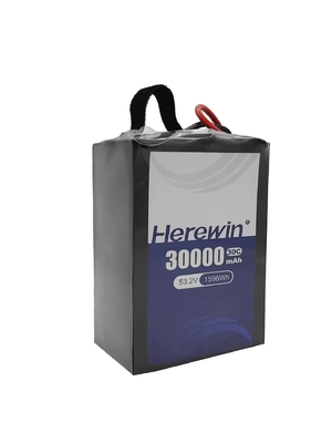 Herewin 14S1P 30000mAh Soft Pack Batería de estado semi sólido 30C Sprayer Batería de UAV 53.2V