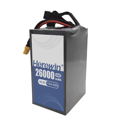 Herewin UAV Batería de estado semisólido 12S 44.4V 26000mAh Compacta y ligera para aplicaciones de UAV