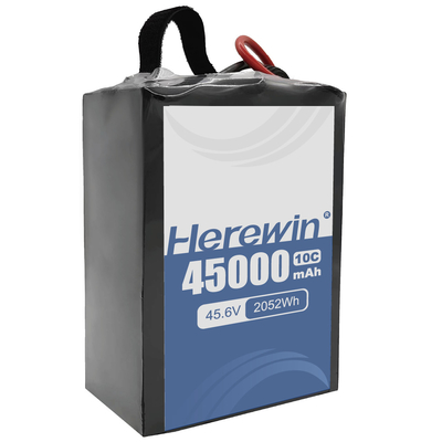 Herewin Batería de estado semi sólido 12S1P 45.6V 45000mAh para drones industriales grandes con alta tasa de descarga