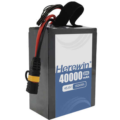Herewin Batería de estado semisólido 12S 45.6V 40000mAh para UAVs de alto rendimiento