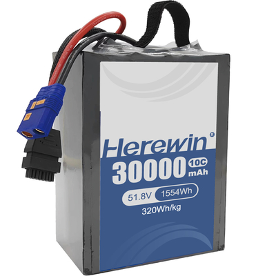 Herewin Batería de estado semisólido 14S 51.8V 30000mAh para carga rápida y vida útil de ciclo largo ≥ 800