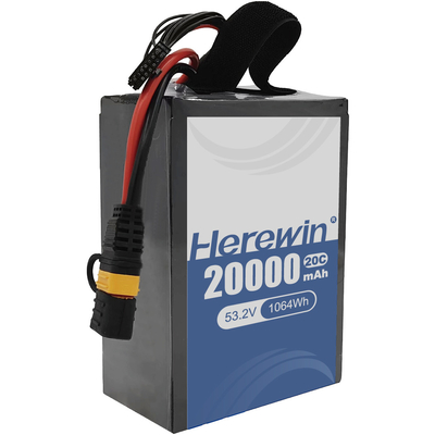 Carga rápida de UAV y durabilidad duradera con Herewin Batería de estado semisolido 14S 53.2V 20000mAh