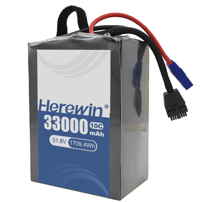 Herewin Batería de estado semisólido 14S 51.8V 33000mAh para drones