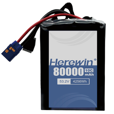 UAV Batería de estado semisólido 14S2P 53.2V 80000mAh Fuente de energía de alta eficiencia y larga duración